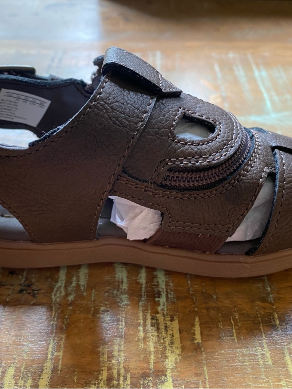 BILLY Kids Brown Closed-Toe Sandals